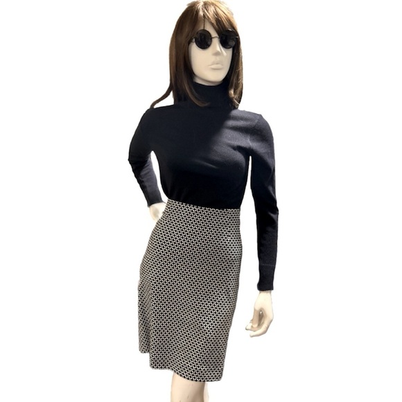 J. Jill Dresses & Skirts - J Jill Ponte Black & White Geometric Skirt